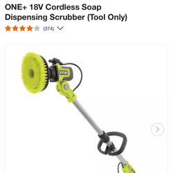 Ryobi One+ Cordless Power Scrubber And Accessories