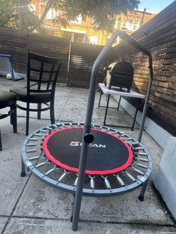 BCAN Mini Fitness Trampoline with Handle Bar