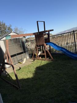 Swing Set With Brand New Slide