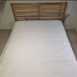 FULL Bedframe + Mattress Solid Pine with Bed Base Bed Frame