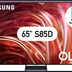 SAMSUNG 65-Inch Class OLED 4K S85D Series HDR Smart TV w/Dolby Atmos, Object Tracking Sound Lite, Contour Design, Motion Xcelerator, Real Depth Enhanc