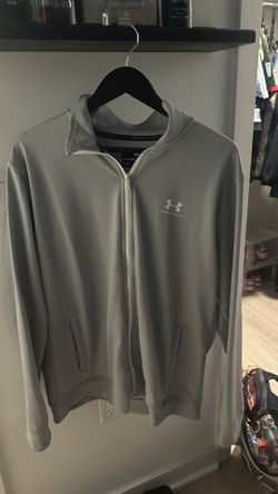 under armour grey zip up