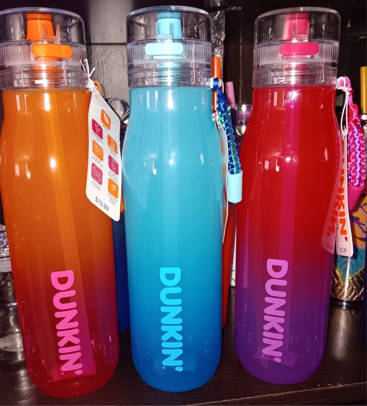 Dunkin Donuts Water Bottles 3x