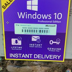 Window 10 Pro License Key Instant Email Delivery