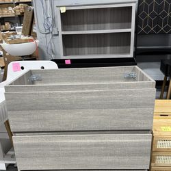 (No sink) 30" Modern Floating Bathroom Vanity Wall-Mounted Bathroom Storage Vanity Cabinet Soft Close Drawers, Grey