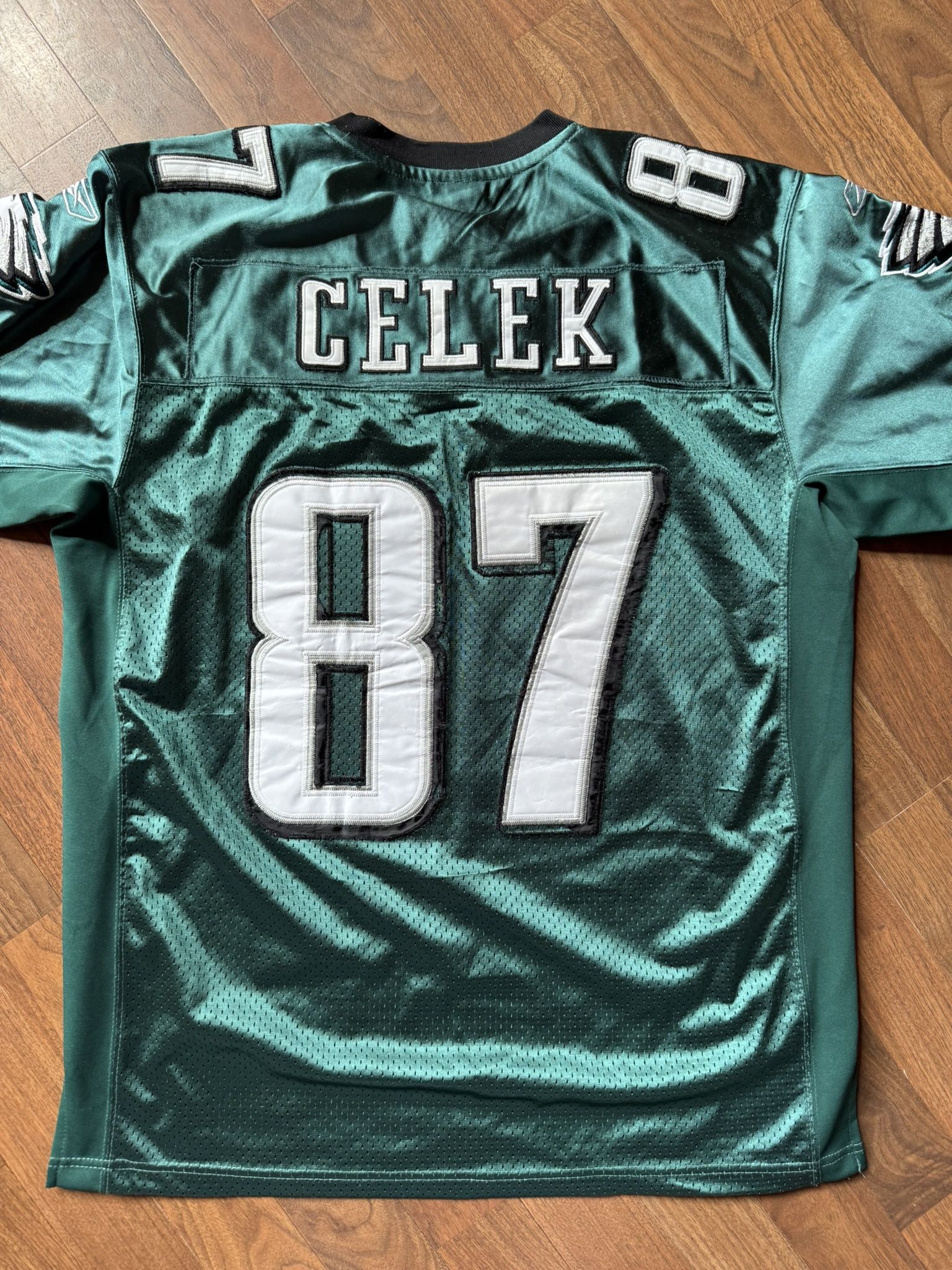 Philadelphia Eagles Brent Celek #87 Reebok On Field Jersey Green Size 48 LRG XL