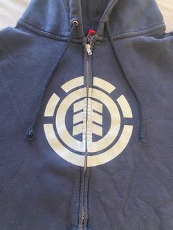 Element Skate Full-Zip Navy Blue Hoodie - Size Large - Vintage