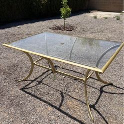 Metal/glass top Patio table