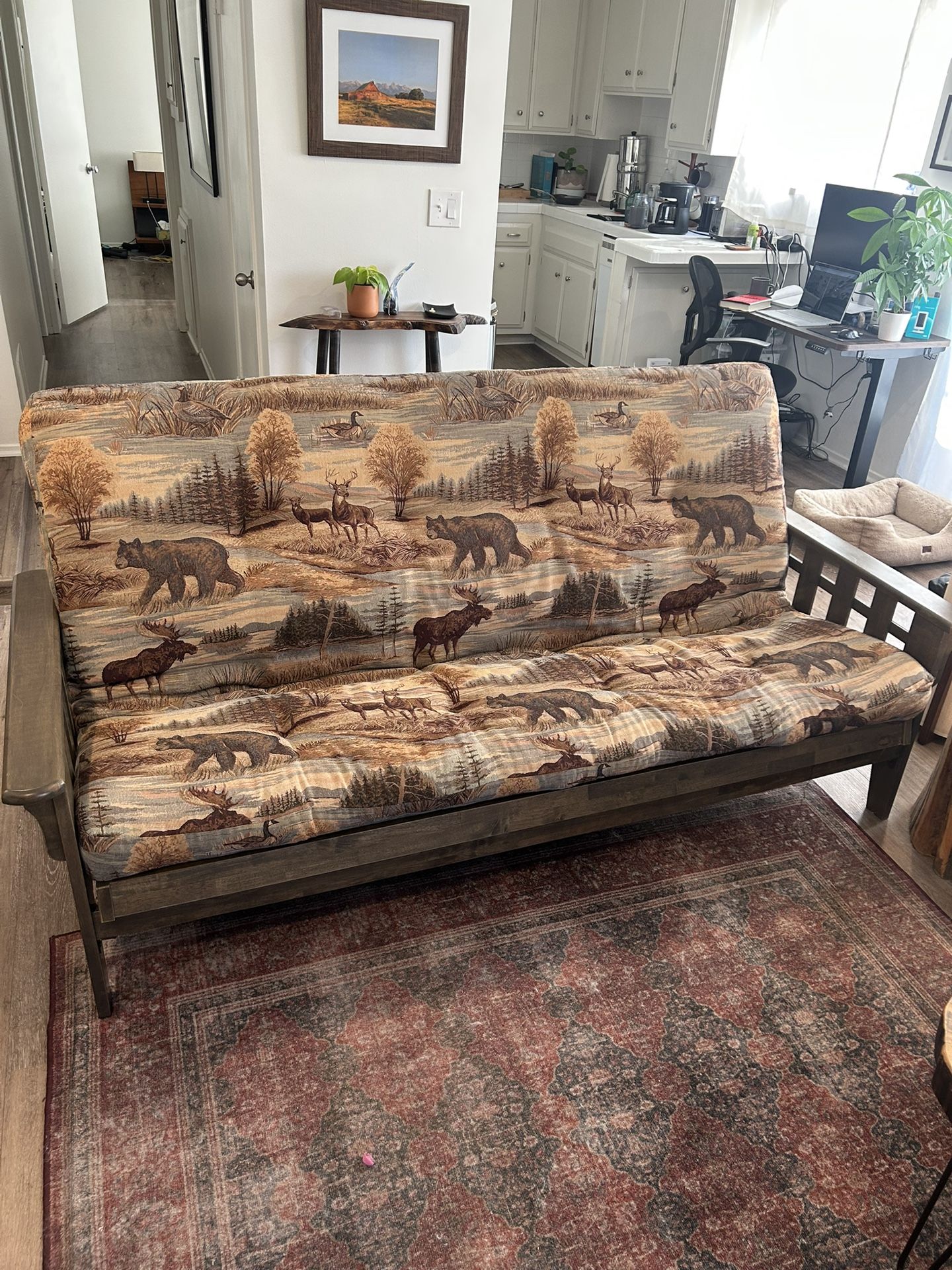 FREE Futon Brown Rustic Great Condition