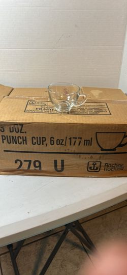 Vintage Anchor Hocking Clear Glass Punch Cups - Bulk Case of 36-$45 CASH