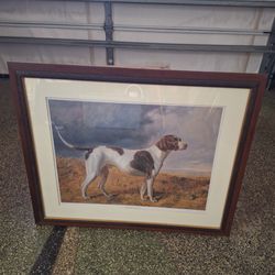 "PORTRAIT OF A POINTER " FRAMED ART BY JAMES BALDOCK