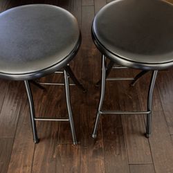 2 Black Stools 