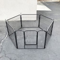 (NEW) $55 Pet 6-Panel Playpen, Each Panel (24” Tall X 32” Wide) Heavy Duty Dog Exercise Fence Gate Crate Kennel