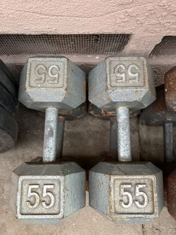 55 Lbs Dumbbells Weights 
