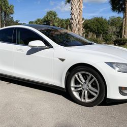 2013 tesla model s white low miles second owner