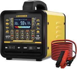 Upgraded 12V/24V 0-20A Car Battery Charger Heavy Duty, Smart Trickle Charger Maintainer with Auto Shutoff, Repair & Winter Mode, 10 Modes & Color Scre