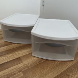 Sterilite Stackable Drawer (2 pack, White/Clear)