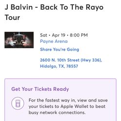 2 Concert Tickets 