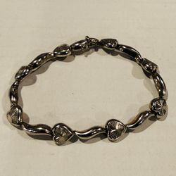 Heart Bracelet Sterling Silver 925