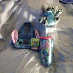 Lilo And Stitch. Stitch Little Girls Purse Hand Carry Or Long Strap For Crossbody Look. Plushie. Tumbler Cup With Lid And Straw.  New. $8 For All. 