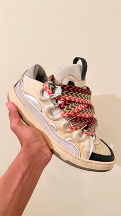Lanvin Curb Sneakers Beige/Multi Colorway – Size 42