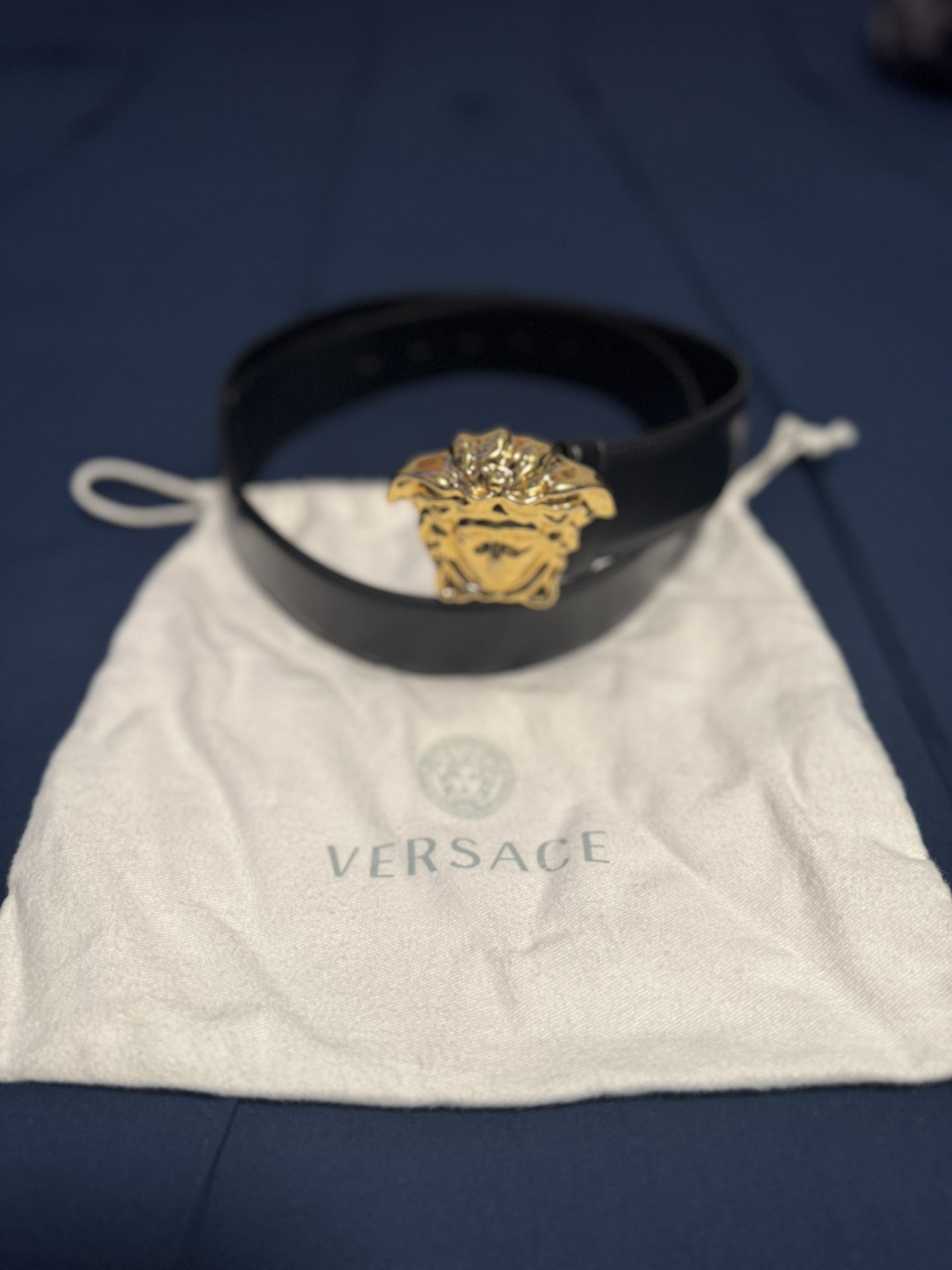Versace belt, La Medusa leather belt 4cm