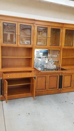Large shelving with bar