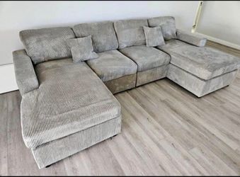 Corduroy sectional sofa