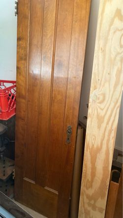 Antique Door 24x80 hinges on no door knobs from 100 years old at least