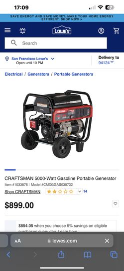 Craftsman’s Generator