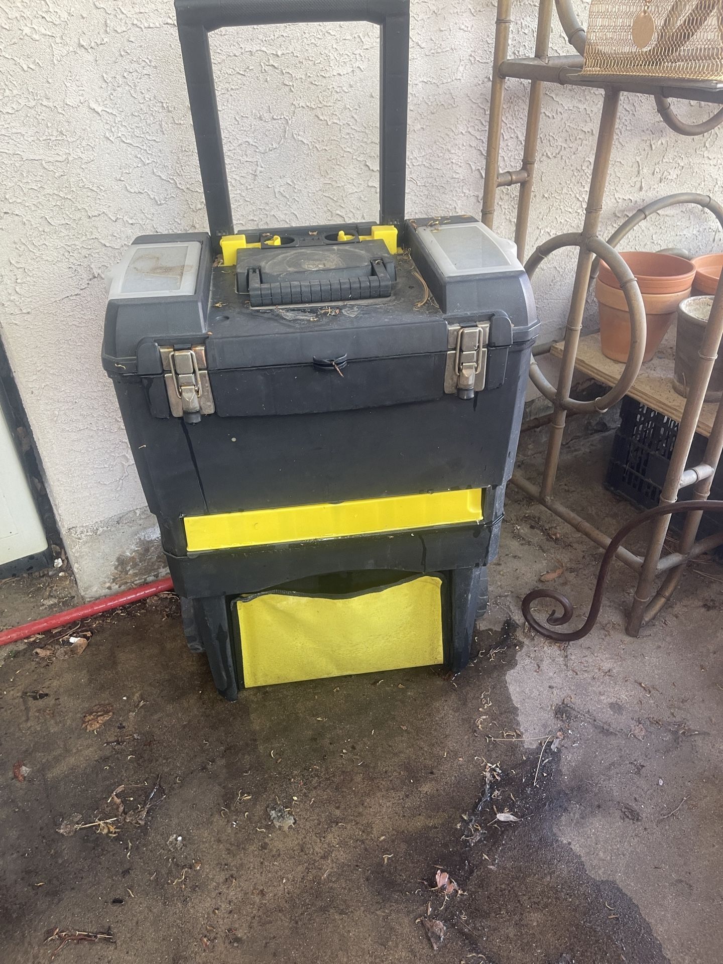 Portable Toolbox with Wheels - Stackable Tool Chest 
