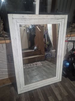 Large Decorative Rustic Farmhouse Mirror Wooden Frame
