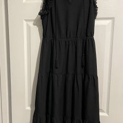 Who What Wear Black Sleeveless Midi Dress – Size Small