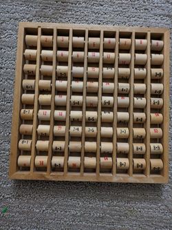 Preloved Multiplication Table Made of Wood