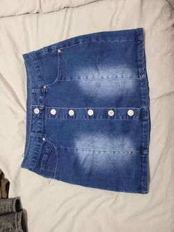 Dark Blue Denim Skirt Size S/M