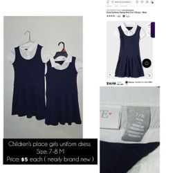 Navy Bue Children's Place Polo Uniform Dresses