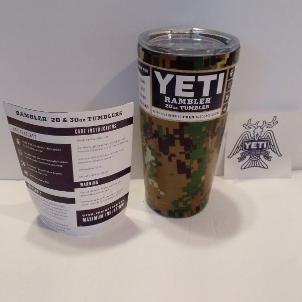 SUPER RARE LIMITED EDITION Camoflague Yeti Rambler 20 oz Tumbler