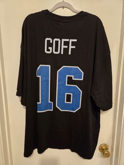 Goff #16 Black Football T- Shirt size: 3XL