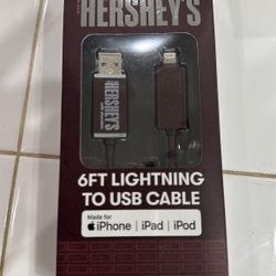 Hershey 6ft Charging Cable For iPhone/iPad/iPod
