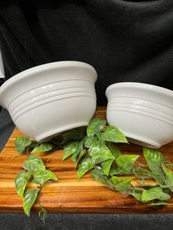 Vintage stamped mixing bowls
