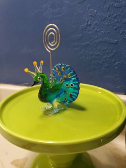 Cute Glass Peacock 