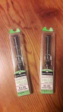 New black leather watch bands.