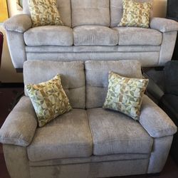💥HUGE Blowout Furniture Sale!💥 Brand New Gray Sofa Loveseat Set! $50 Down Takes It Home Today!