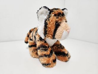 Aurora Taddle Toes Trooper Tiger Brown and Black Plush Stuffed Animal Toy