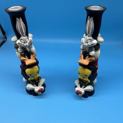 Vintage Looney Tunes Candle Stick Holders