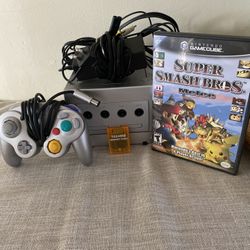 Platinum GameCube With Controller And Complete Smash Bro Melee 