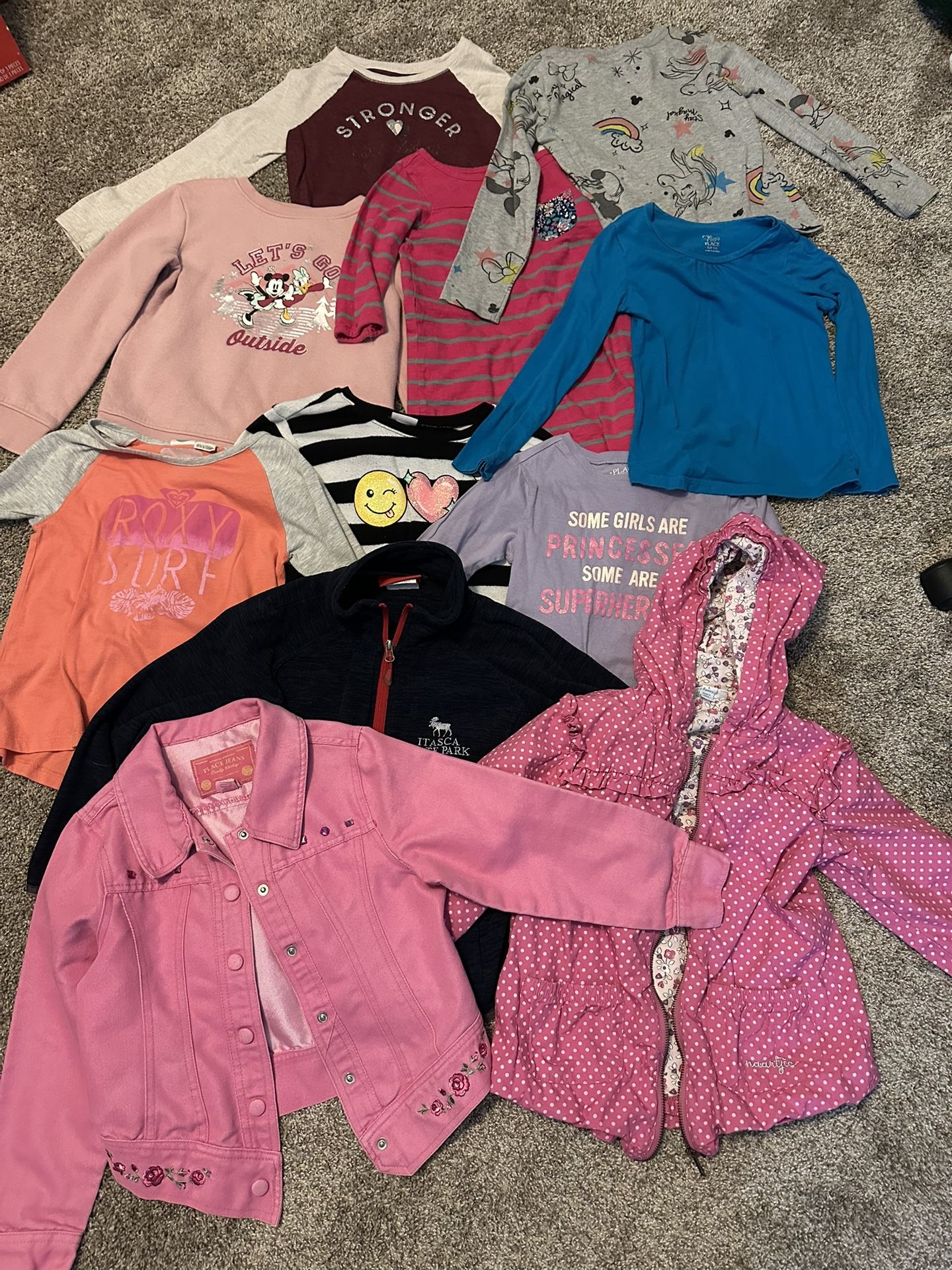 Lot Of Girl’s Long Sleeve Shirts And Jackets