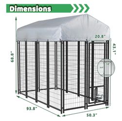 Dog Kennel 8x4x6Ft
