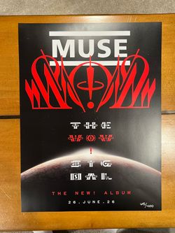 MUSE - OFFICIAL THE WOW! SIGNAL RECORD RELEASE DAY POSTER - NUMBERED - NEAR MINT CONDITION + EXTRAS