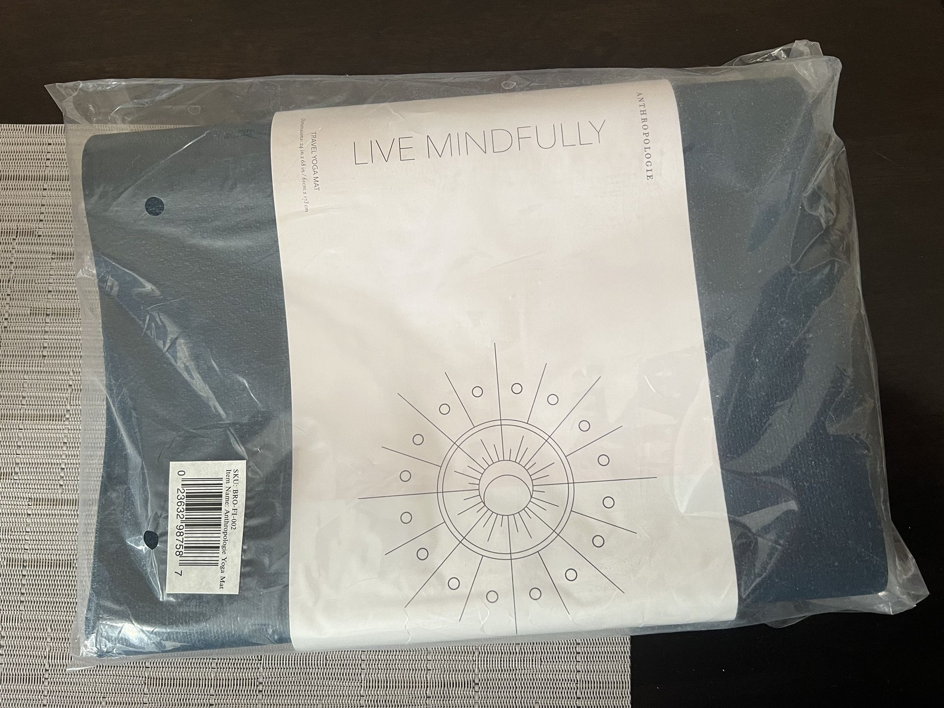 Anthropologie Live Mindfully Travel Yoga Mat - New for Sale in